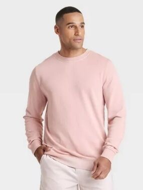 Goodfellow & Co Men's Light Pink Crewneck Sweater-nwt